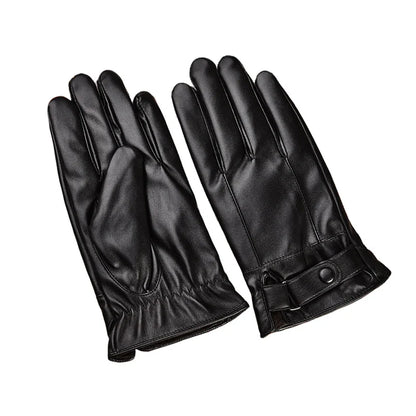 Men's Winter Gloves Touchscreen Compatible Windproof Premium PU Leather for Drivers and Everyday Use