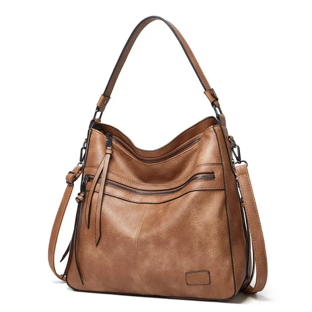TrendAura Judy Vegan Leather Shoulder Bag - Stylish Hobo Design With Dual Carry Options
