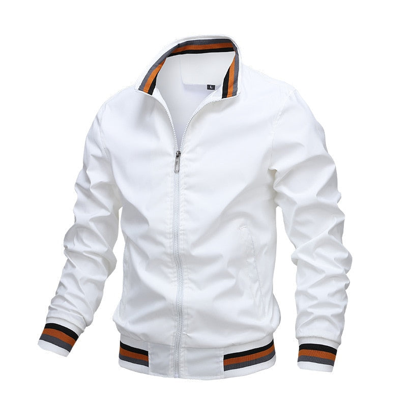 Brian Casual Zipper Lightweight Bomber Jacket For Men With Modern Durable Design For Everyday Wear