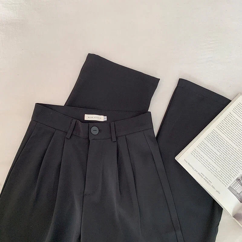 High-waisted women's suit pants