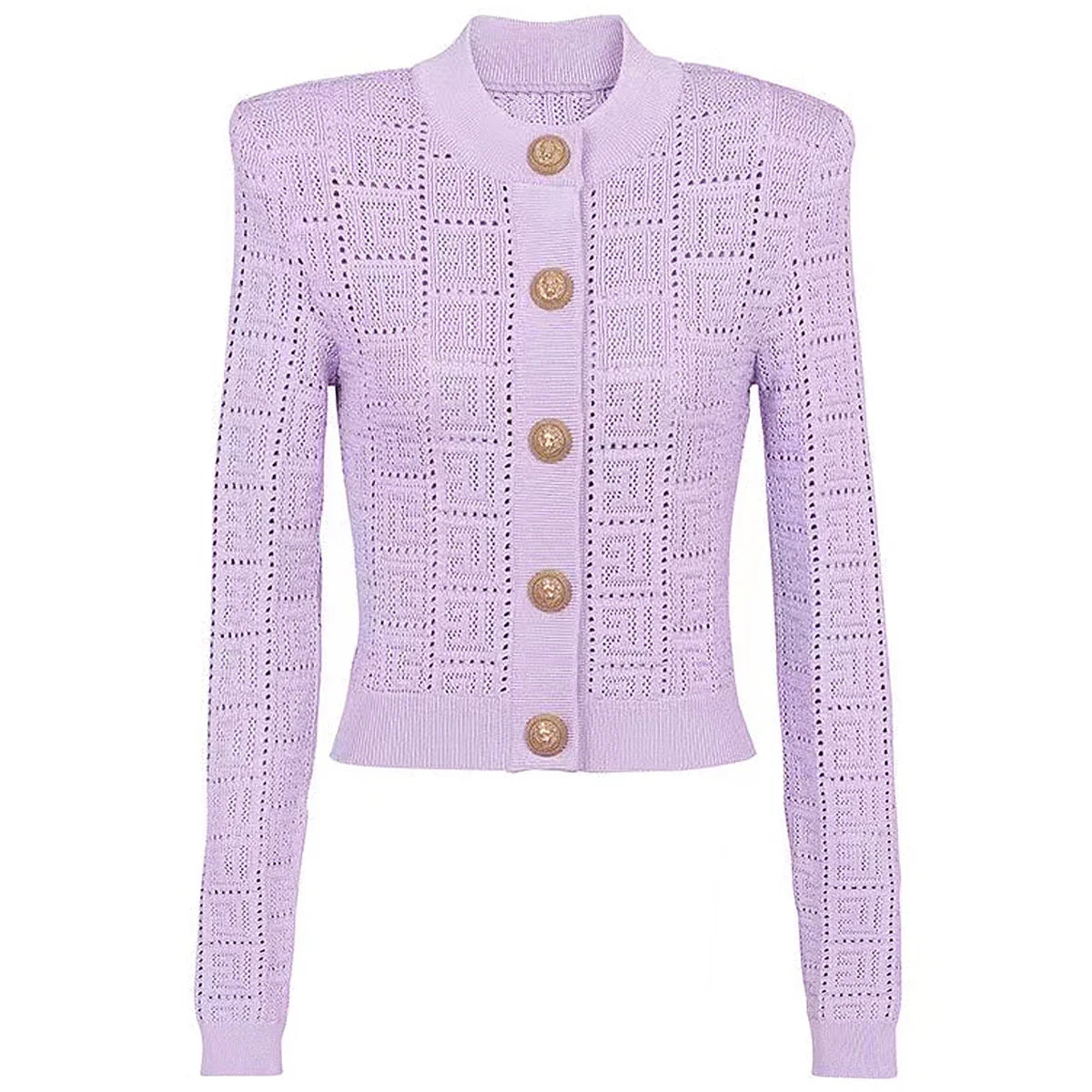 High-quality cardigan women with round neckline