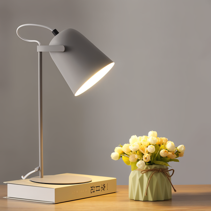 Macaron Table Lamp Adjustable Rotatable Lampshade Ideal For Night Readers Scandinavian Yellow