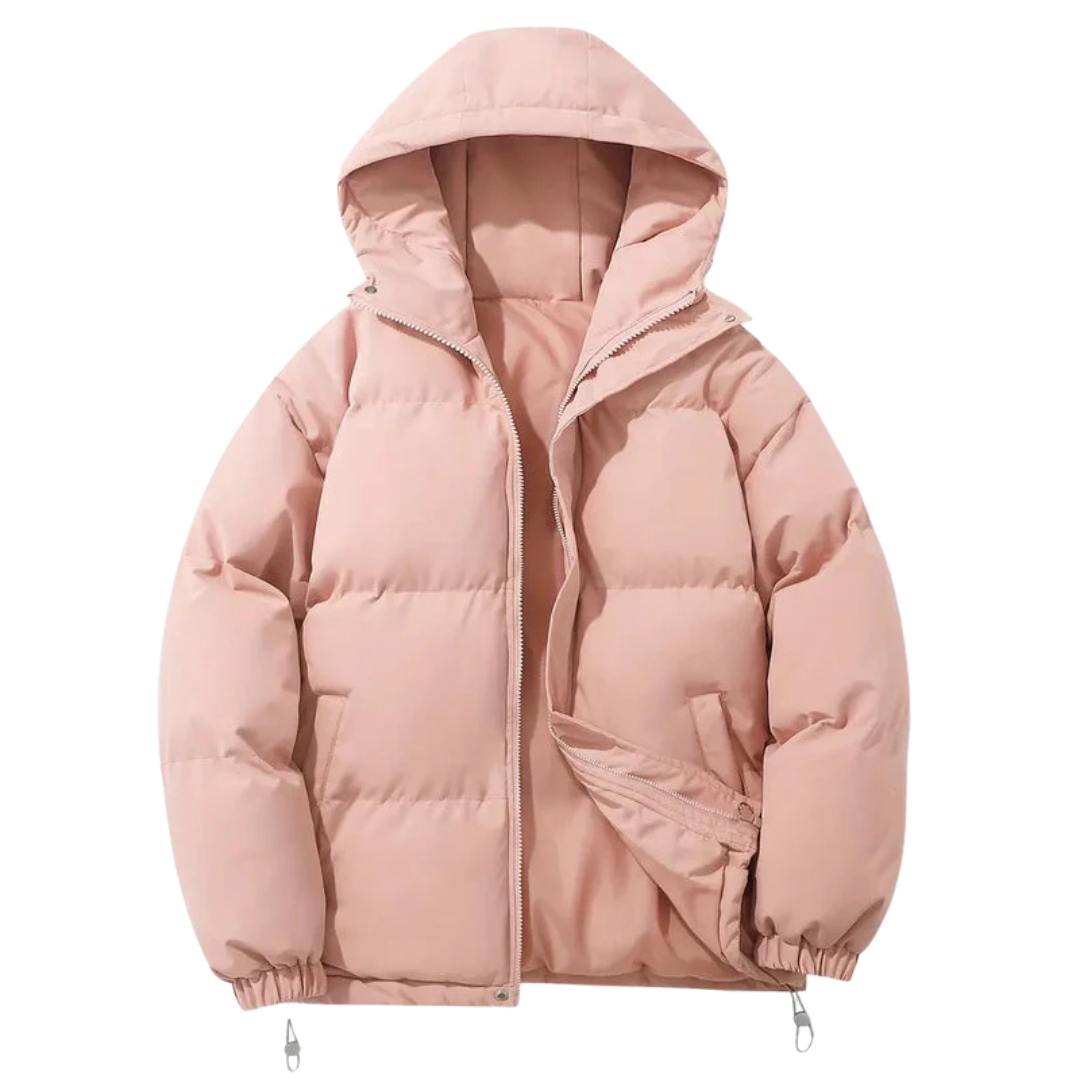 Padded Hooded Jacket For Women With Longer Cut And Extra Hood For All Day Warmth