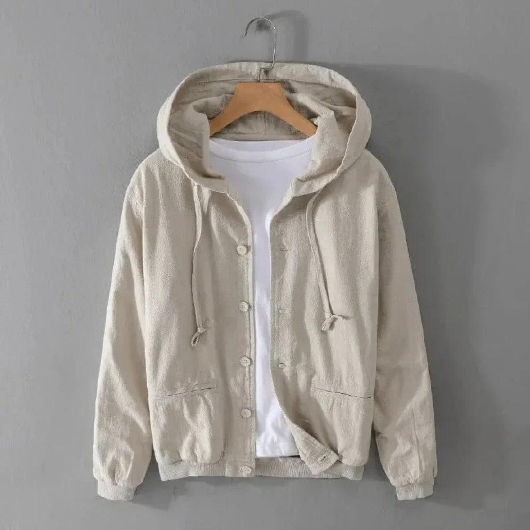 Hudson Hooded Linen Jacket