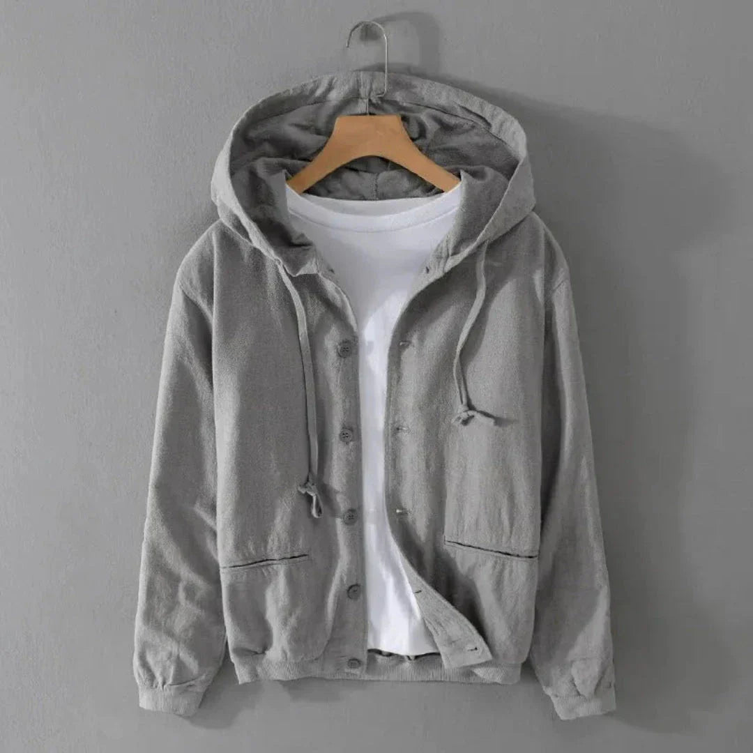 Hudson Hooded Linen Jacket