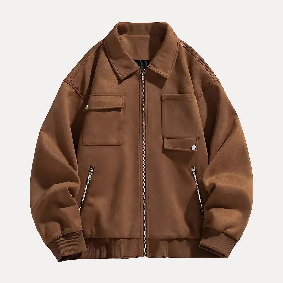 Hugo Oversized Suede Jacket