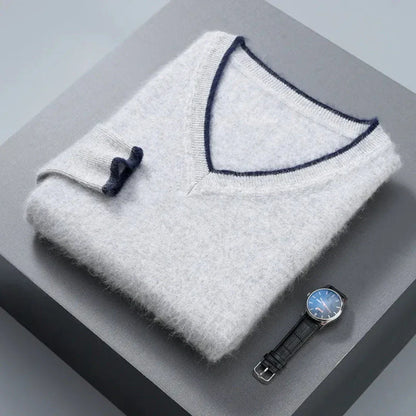 Hugo Mink Cashmere V-Neck Sweater