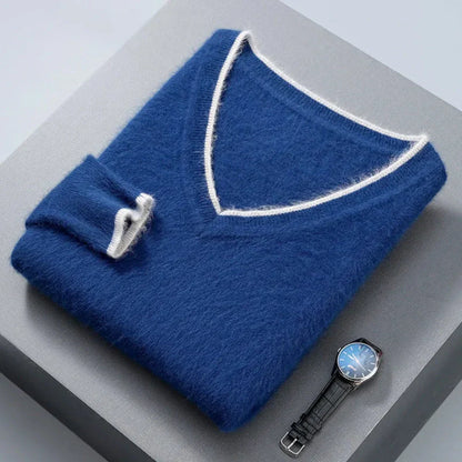 Hugo Mink Cashmere V-Neck Sweater