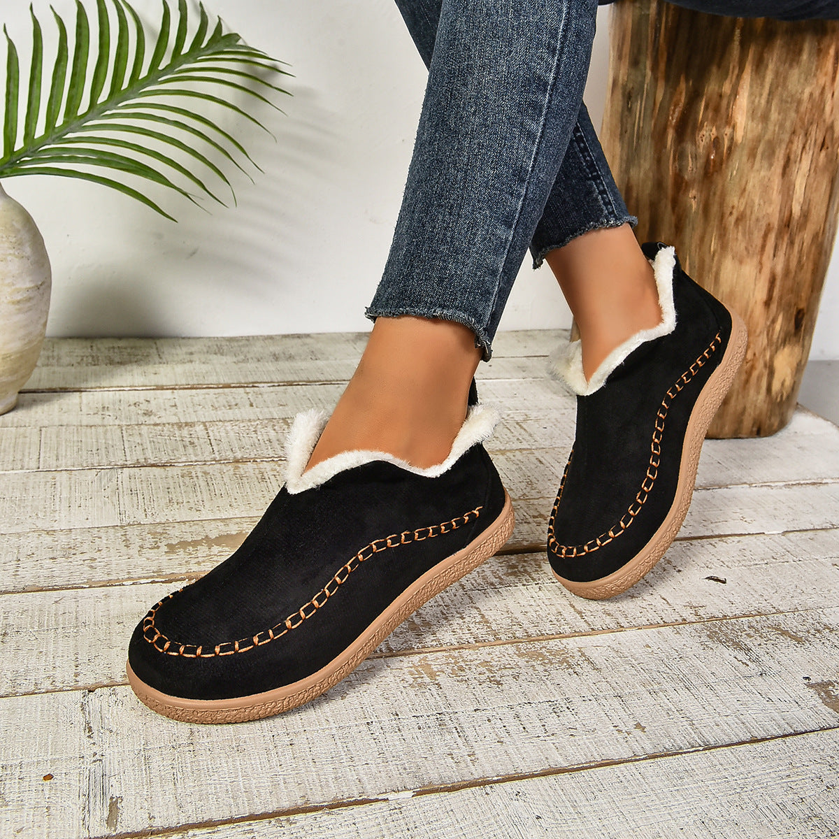 Comfy Arch Support Snow Boots For Women With Plush Fleece Lining And Warm Non Slip Soles