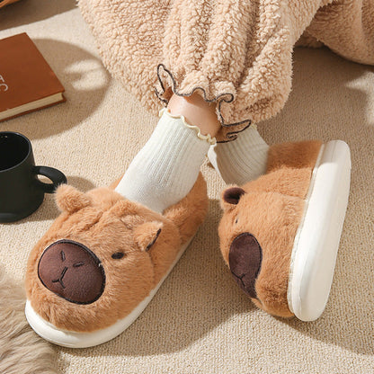 Capybara Slippers For Women With Warm Fluffy Memory Foam Comfort Ideal For Animal Lovers