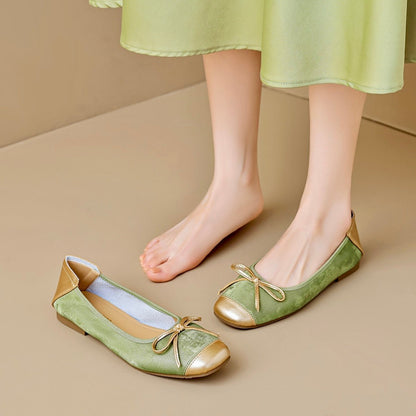 Chi Women's Ballet Flats with Arch Support Cushioned Footbed All Day Comfort Bow Style