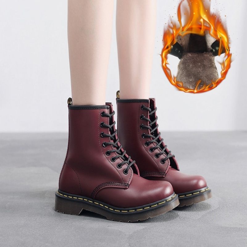 Waterproof Orthopedic Winter Boots For Unisex Comfort With Warm Fleece Lined Durable Combat Style