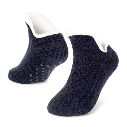 Unisex Slipper Socks With Thick Fleece Lining And Non Slip Grips For Warmth And Comfort On Cold Floors