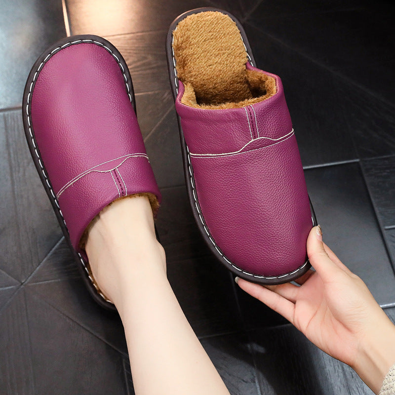 Waterproof Leather Wide Fit Slippers For All Day Comfort Warmth And Dry Feet For Wide Feet