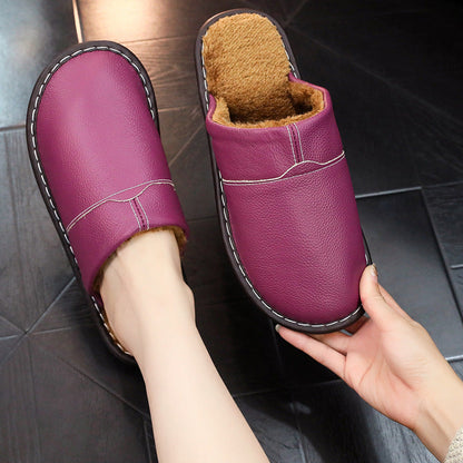 Waterproof Leather Wide Fit Slippers For All Day Comfort Warmth And Dry Feet For Wide Feet