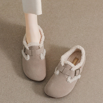 Women's Cozy Suede Clogs With Arch Support And Plush Fleece Lining For All Day Comfort