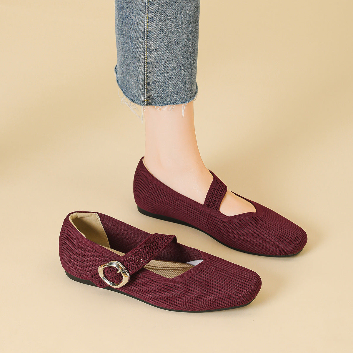 Orthopedic Mary Jane Flats For Women Breathable Arch Support