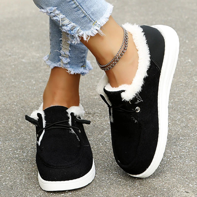 Women Orthopedic Winter Slip On Shoes For All Day Warmth And Comfort Lined With Soft Fleece