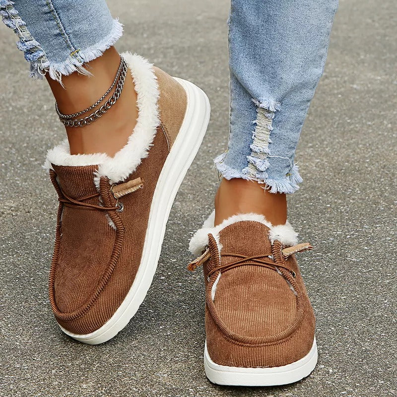 Women Orthopedic Winter Slip On Shoes For All Day Warmth And Comfort Lined With Soft Fleece