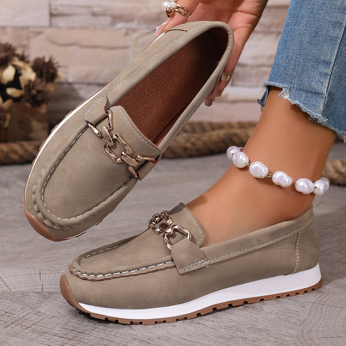 Humtto Classic Suede Loafers for Women | Orthopedic Pain Relief & Arch Support