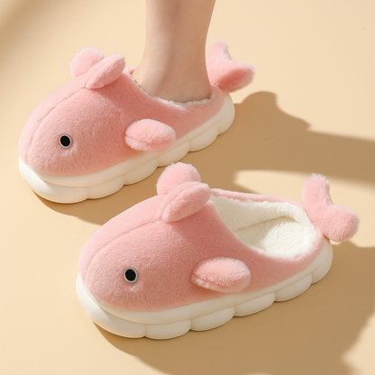 Cozy Shark Slippers Unisex Plush Non Slip Indoor House Shoes For Warm Home Comfort