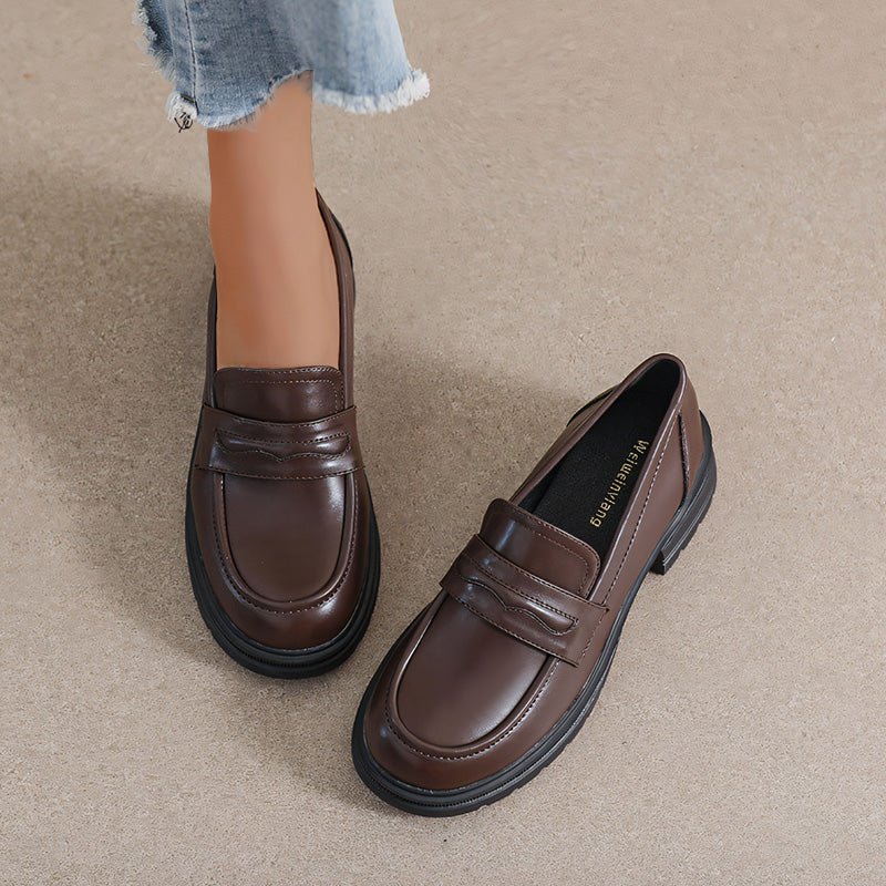 Women Slip On Chunky Loafers For Pain Relief With Wide Fit Comfort And Gentle Arch Support