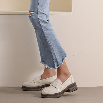 Women Slip On Chunky Loafers For Pain Relief With Wide Fit Comfort And Gentle Arch Support