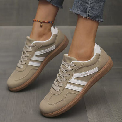 Women's Orthopedic Suede Trainers With Cushioned Footbed And Arch Support For Wide Feet