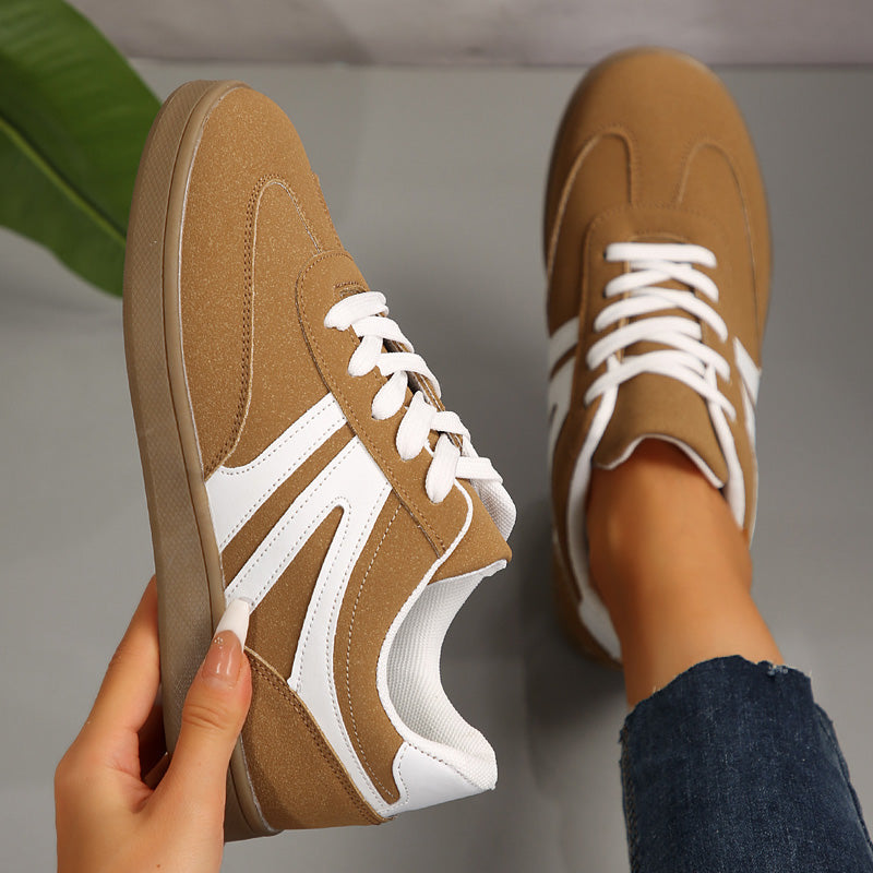 Wide Fit Orthopedic Lace Up Sneakers For Women With Built In Arch Support And Vegan Suede