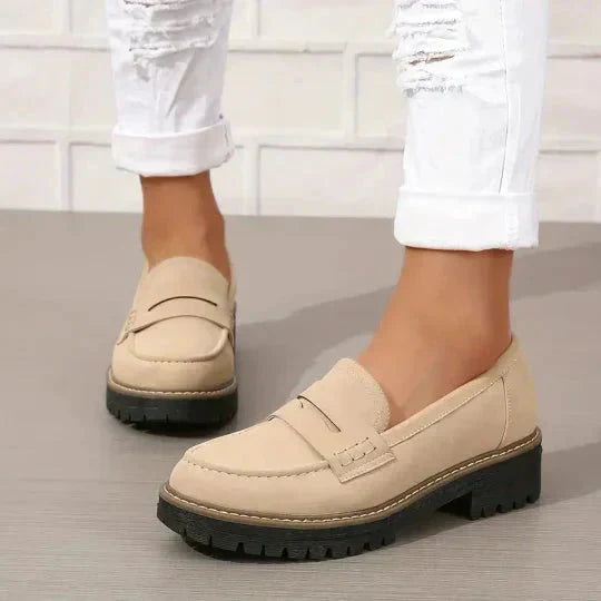 Women's Platform Loafers With Arch Support Wide Fit And Chunky Sole Comfort All Day