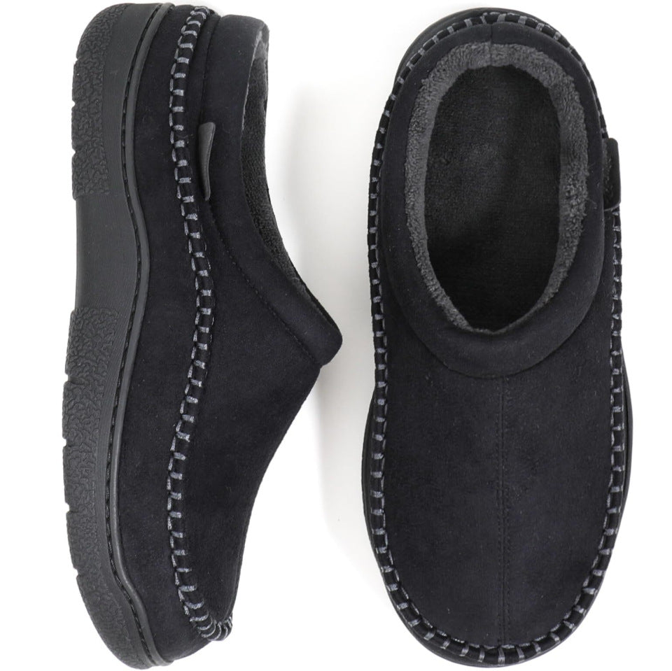 Men's Orthopedic House Slippers With Warm Fleece Lining Cushioned Arch Support And Wide Fit Memory Foam Insole