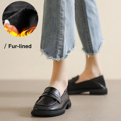Women's Orthopedic Chunky Loafers With Arch Support And Wide Fit Platform, British Style Comfort