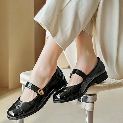Wide Toe Mary Jane Flats For Women With Arch Support Orthopedic Comfort Shoes Everyday