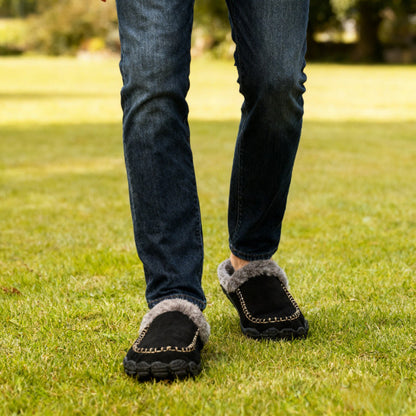 Memory Foam Slippers With Arch Support For Home Comfort Warm Fleece Lined Unisex Mules
