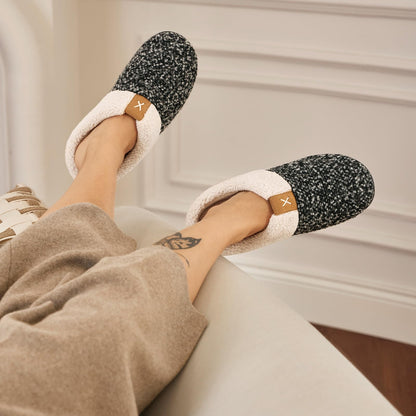 Memory Foam Warm Indoor Slippers For Women With Non Slip Sole And Easy Slip On Comfort