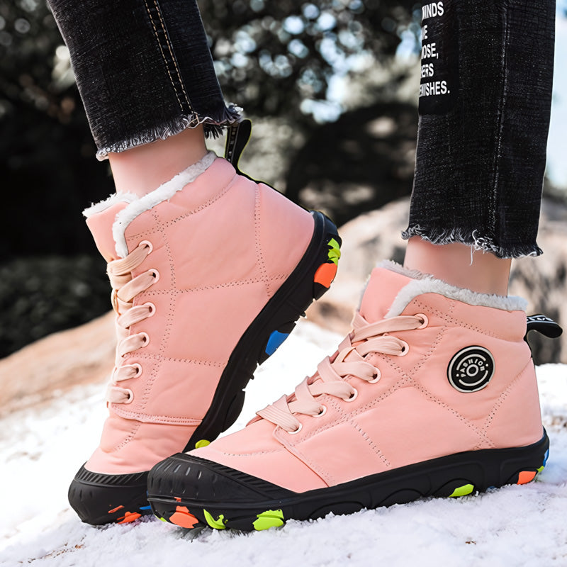 Kids Waterproof Winter Boots With Fleece Lined Warmth And Non Slip Sole For Active Play