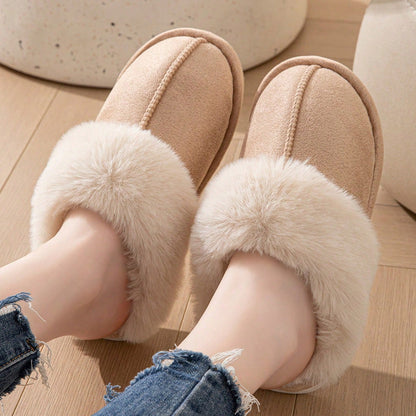 Humtto Women's Comfortable Warm Slippers–Faux Fur,Anti Slip,Foot Care