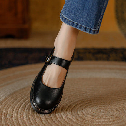 Orthopedic Mary Jane Flats For Women With Built In Arch Support All Day Comfort Premium Leather