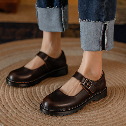 Orthopedic Mary Jane Flats For Women With Built In Arch Support All Day Comfort Premium Leather