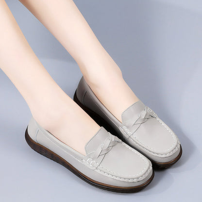 Womens Orthopedic Wide Fit Slip Ons Leather Comfort Loafers For All Day Support And Relief