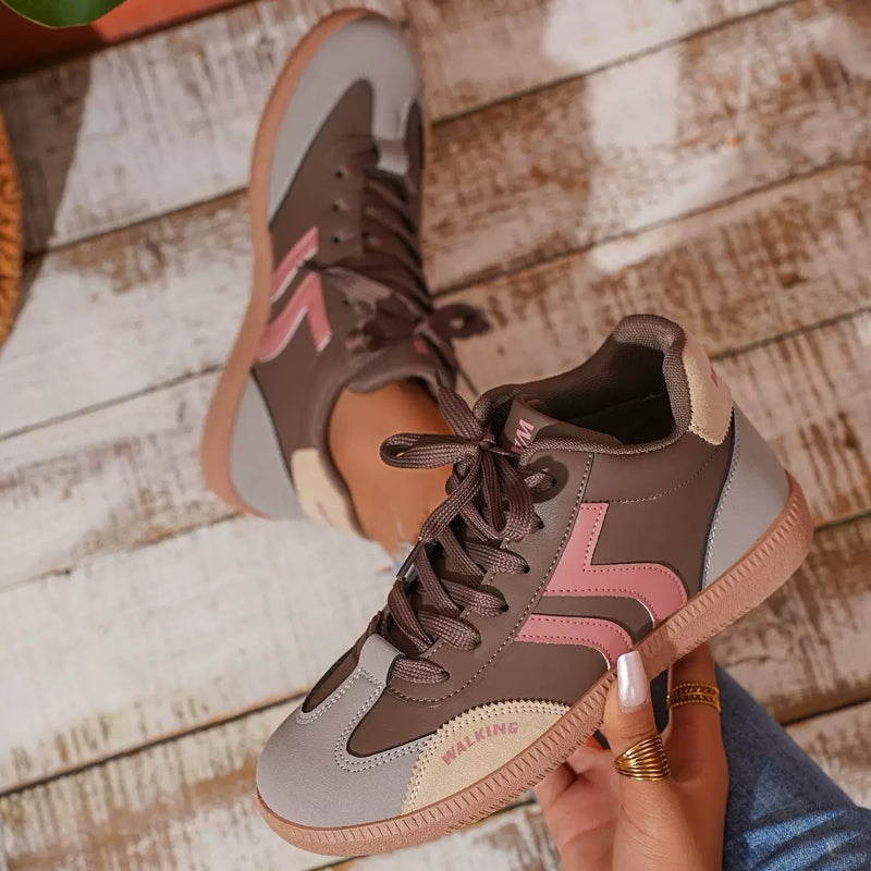 Womens Retro Suede Trainers With Arch Support For Everyday Comfort And Casual Walking Shoes
