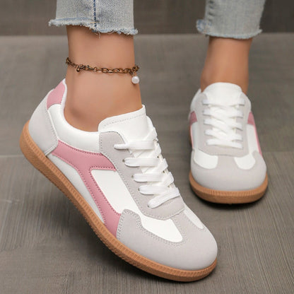 Womens Retro Suede Trainers With Arch Support For Everyday Comfort And Casual Walking Shoes