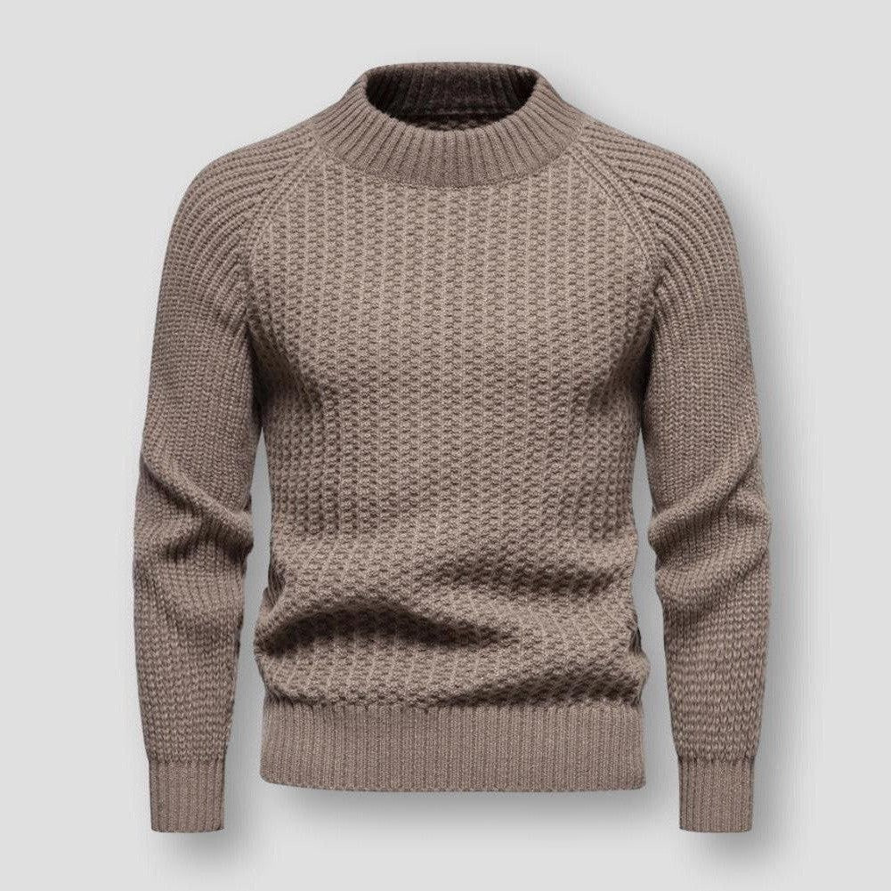 High-quality waffle knit sweatshirt for men