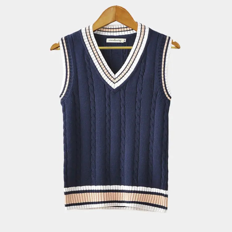 Max Sleeveless V Neck Sweater For Men Stylish Comfortable Layering Essential Timeless Everyday Smart Casual Go To
