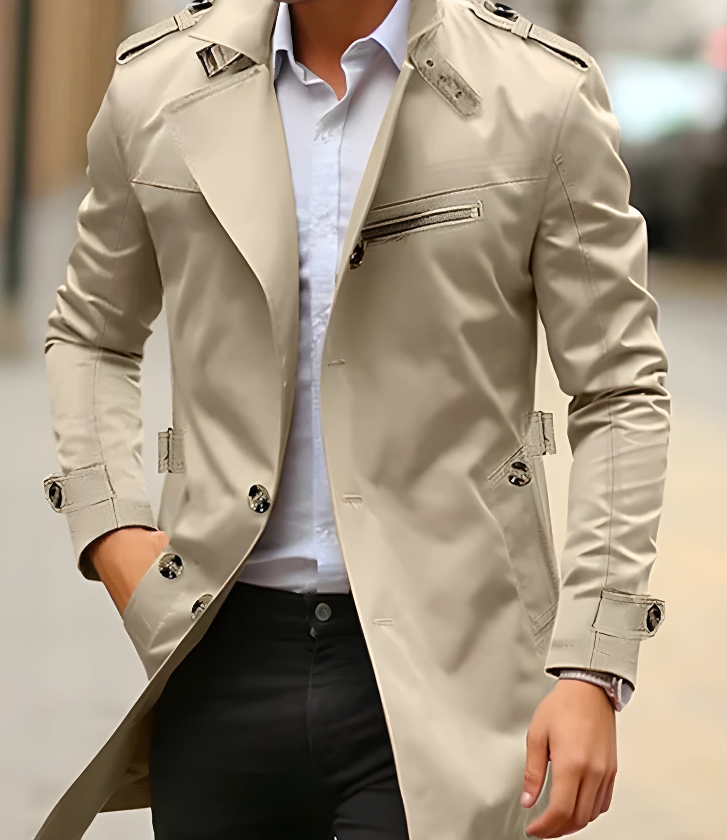 Alif | Stylish Trench Coat for Men