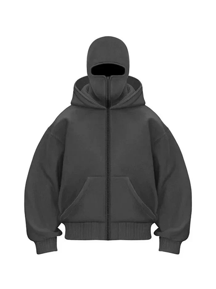 Matthias Mens Casual Mask Hoodie Pullover With Relaxed Fit And Classic Hooded Sweatshirt