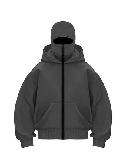 Matthias Mens Casual Mask Hoodie Pullover With Relaxed Fit And Classic Hooded Sweatshirt