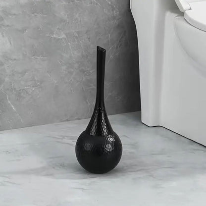 Modern Hammered Gold Toilet Brush with Holder