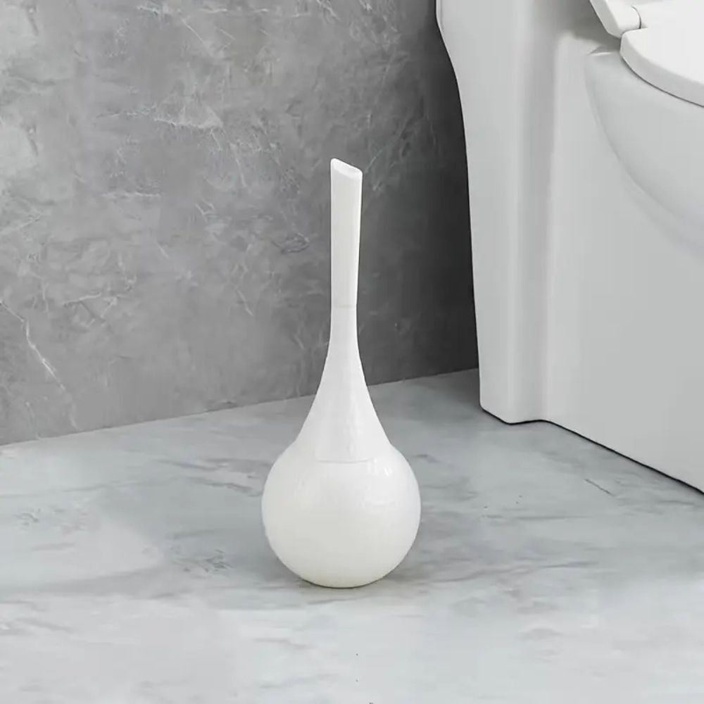 Modern Hammered Gold Toilet Brush with Holder