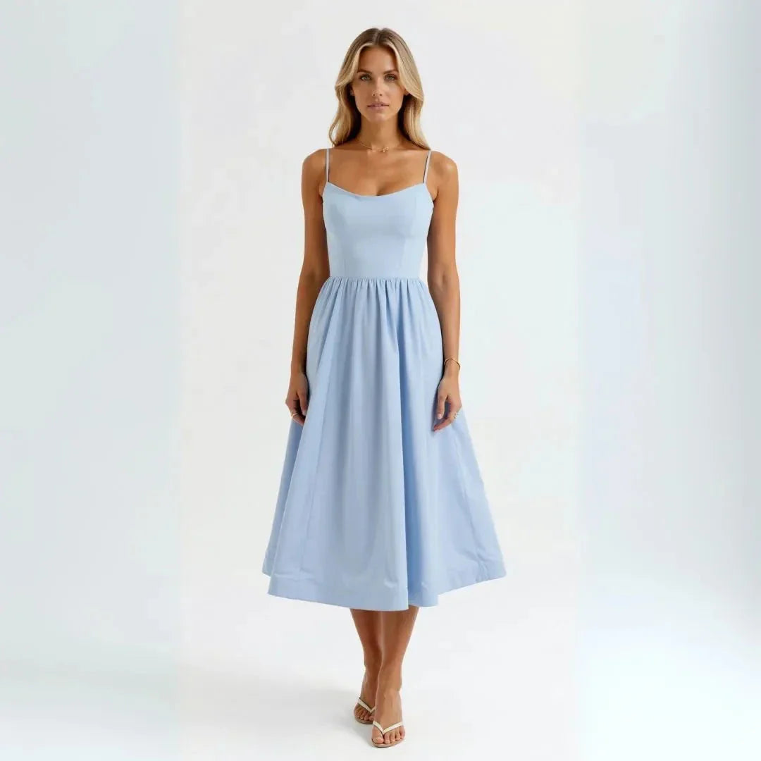 Isabelle Spaghetti Strap Midi Dress